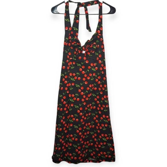 Morbid Threads Dresses & Skirts - Morbid Threads Women's Vintage 90s Retro Pin Up Halter Dress Cherries size XL